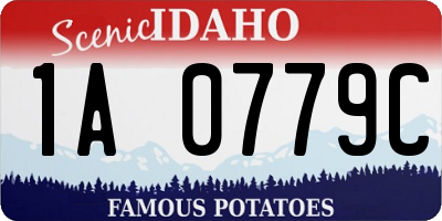 ID license plate 1A0779C