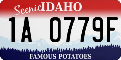 ID license plate 1A0779F