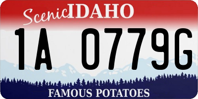 ID license plate 1A0779G