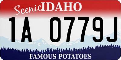 ID license plate 1A0779J