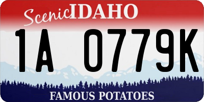 ID license plate 1A0779K
