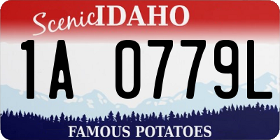 ID license plate 1A0779L