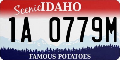 ID license plate 1A0779M