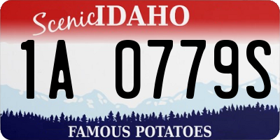 ID license plate 1A0779S