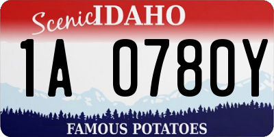 ID license plate 1A0780Y