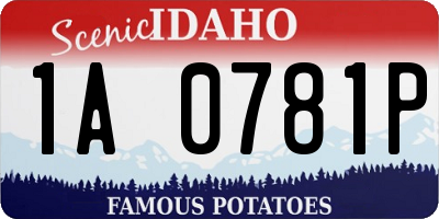 ID license plate 1A0781P