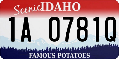 ID license plate 1A0781Q