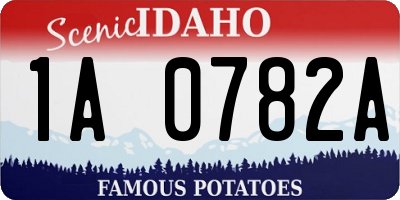 ID license plate 1A0782A