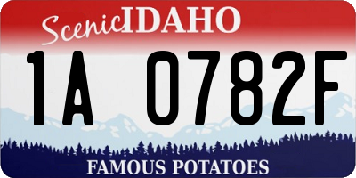 ID license plate 1A0782F