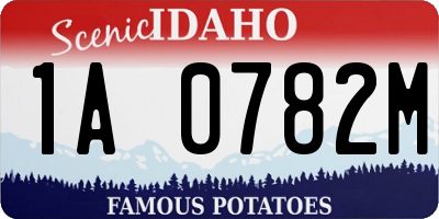 ID license plate 1A0782M