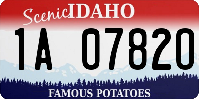 ID license plate 1A0782O