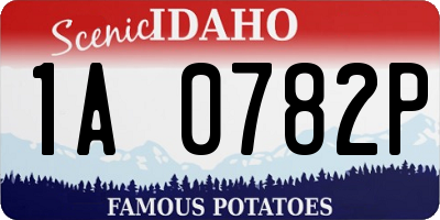 ID license plate 1A0782P