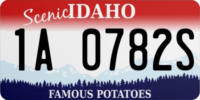 ID license plate 1A0782S