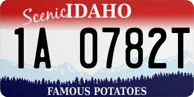 ID license plate 1A0782T