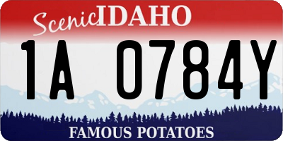ID license plate 1A0784Y