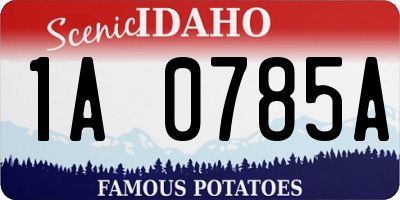 ID license plate 1A0785A