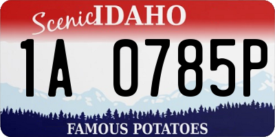 ID license plate 1A0785P