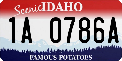 ID license plate 1A0786A