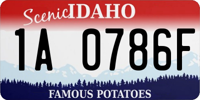 ID license plate 1A0786F