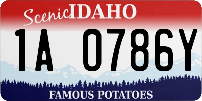 ID license plate 1A0786Y