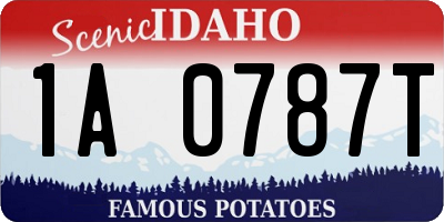 ID license plate 1A0787T