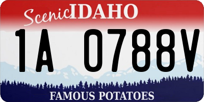 ID license plate 1A0788V