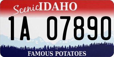 ID license plate 1A0789O