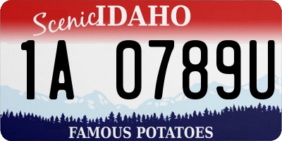 ID license plate 1A0789U