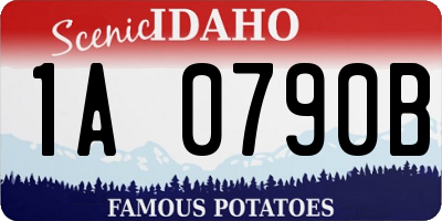 ID license plate 1A0790B