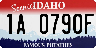 ID license plate 1A0790F
