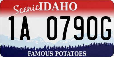 ID license plate 1A0790G