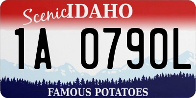 ID license plate 1A0790L