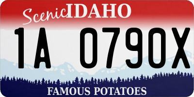 ID license plate 1A0790X
