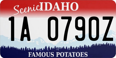 ID license plate 1A0790Z
