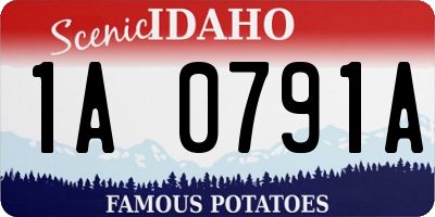 ID license plate 1A0791A