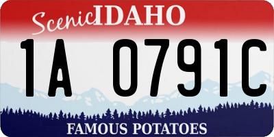 ID license plate 1A0791C