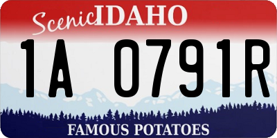 ID license plate 1A0791R
