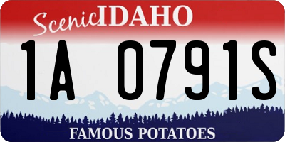 ID license plate 1A0791S