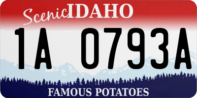 ID license plate 1A0793A