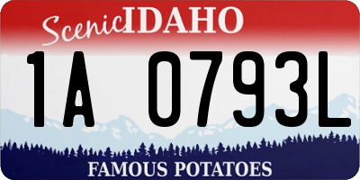 ID license plate 1A0793L