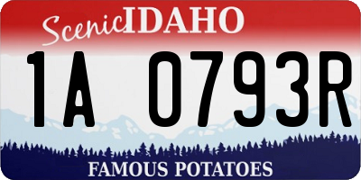 ID license plate 1A0793R