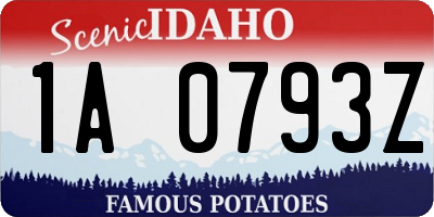 ID license plate 1A0793Z