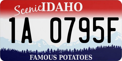 ID license plate 1A0795F