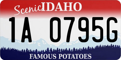 ID license plate 1A0795G