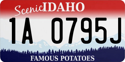 ID license plate 1A0795J
