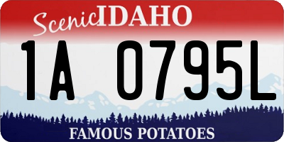 ID license plate 1A0795L