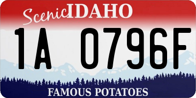 ID license plate 1A0796F