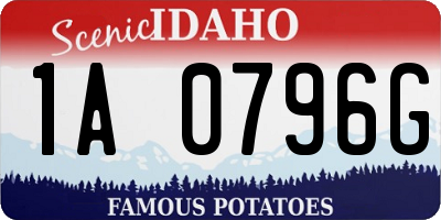 ID license plate 1A0796G