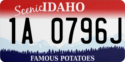 ID license plate 1A0796J