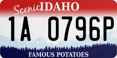 ID license plate 1A0796P